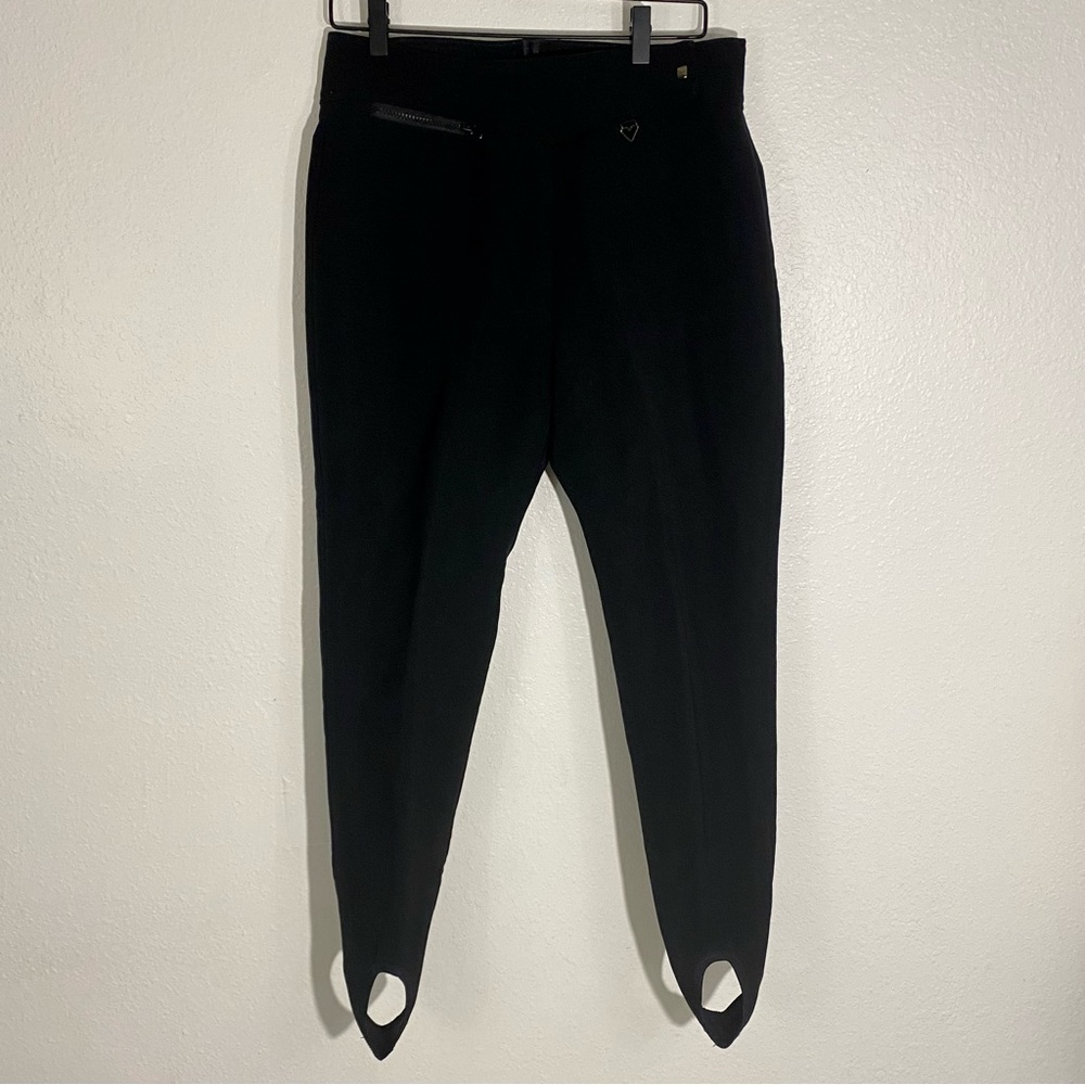 Vintage Obermeyer Black Snow Pants Women’s Size 16R Stirrups Wool Nylon Blend
